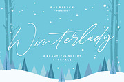 Winterlady- Beautiful Script Font, a Script Font by Balpirick Studio (Thumbnail 1 of 7)
