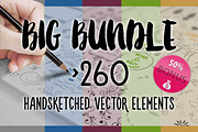 BIG BUNDLE 260 Handsketched Vectors, a Decorative Illustration by RSQB (Thumbnail 1 of 5)