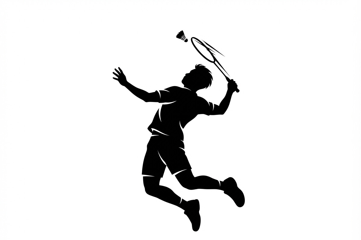 60 Badminton Player Smash Silhouette, a Person Illustration by Amazin_art (Photo 20 of 42)