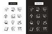 Doodle Reading Icons, a Solid Icon by Prosymbols (Thumbnail 3 of 5)