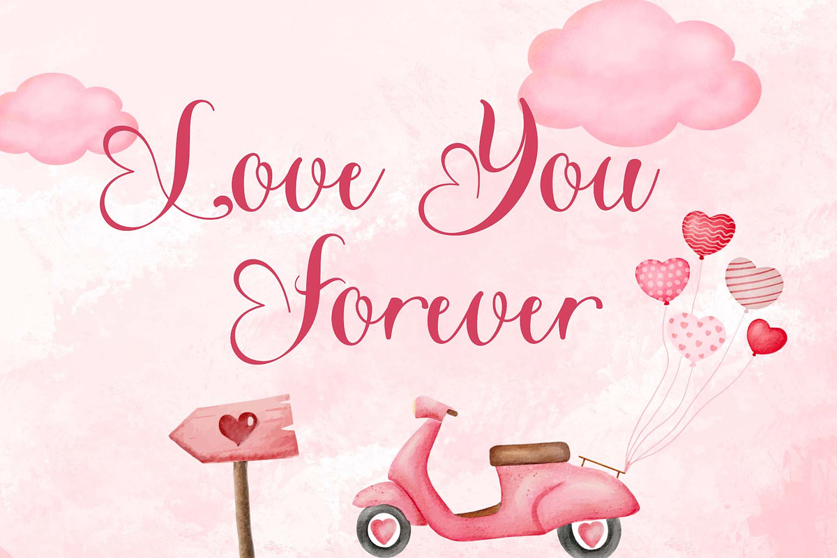 Amalia Valentine, a Script Font by Yoga Letter (Photo 4 of 6)