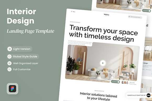 Modivo-Interior Design Landing Page preview 5