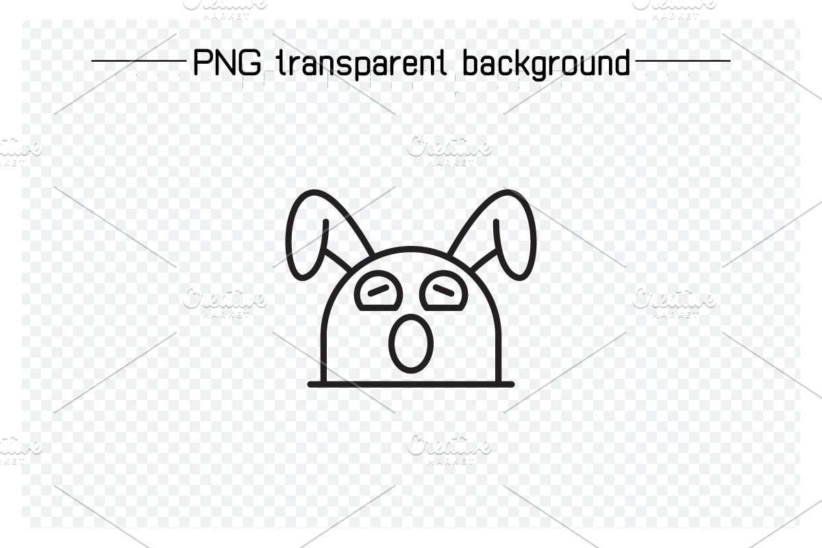 Angry and Amazed Rabbit Emojis, an Outline Icon by Designfour (Photo 5 of 7)