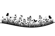 Floral Grass Border Silhouette Bundl, an Illustration by Amazin_art (Thumbnail 35 of 51)