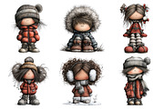 Winter Fashion Kids Clipart, an Illustration by Daily.Designs (Thumbnail 5 of 5)