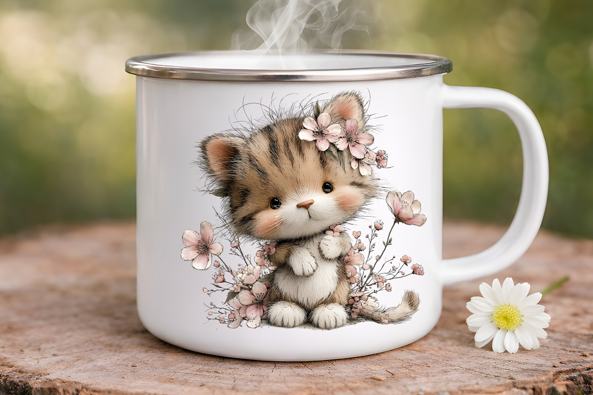 Whimsical Cat Clipart, an Illustration by Digital Artistic99 (Photo 8 of 9)