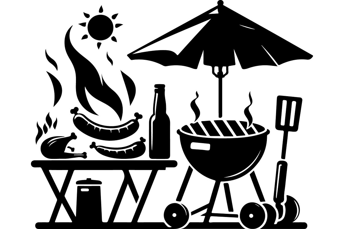 Black BBQ Grill SVG Set, an Object Graphic by jahid234 (Photo 2 of 13)