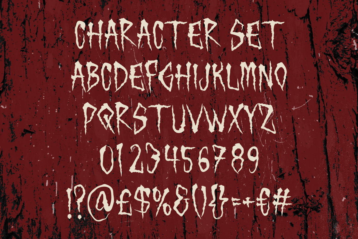 Rotten Valley - Horror Font, a Font by PutraCetol Studio (Photo 5 of 5)