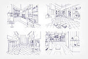 Boutique interior with furnishings, a Decorative Illustration by Good Studio (Thumbnail 2 of 4)