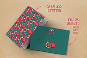 Juicy pomegranate set, a Pattern Graphic by Rapapazzi (Thumbnail 2 of 4)
