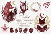 Woodland Mystic Animals & Botanical, a Decorative Illustration by Christine Krahl (Thumbnail 1 of 12)