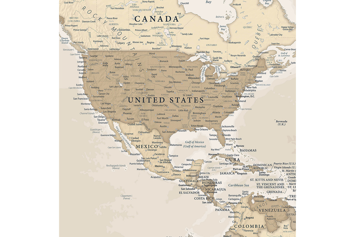 Vector World Map - Large&Detailed, a Decorative Illustration by PorcuPen Works (Photo 5 of 9)