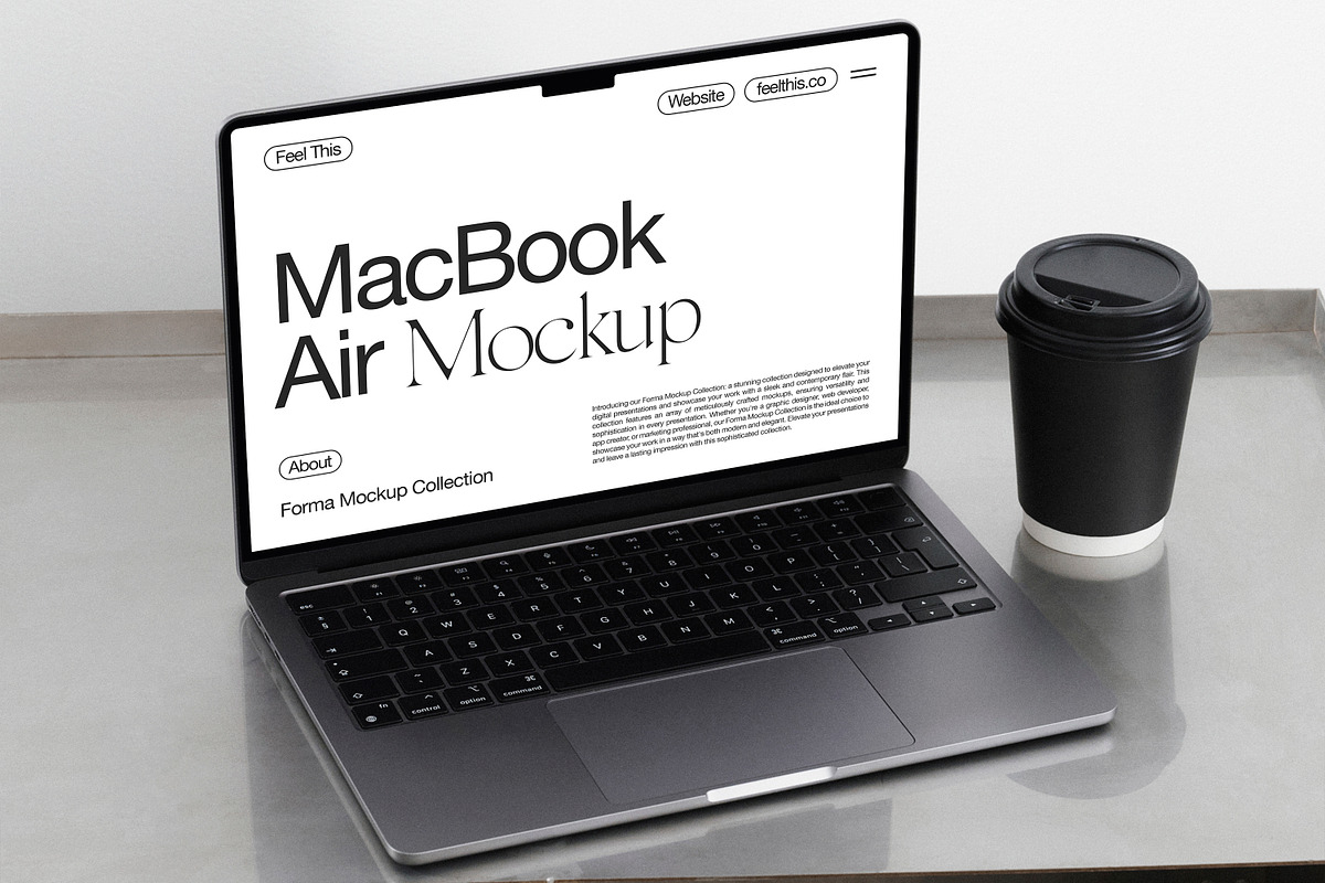 MacBook Air Mockup PSD, a Mac Mockup by Feel This (Photo 1 of 3)
