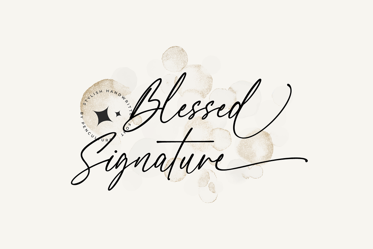 Blessed Signature Font, a Script Font by Pen Culture (Photo 1 of 11)