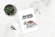 Cute Dinosaurs V2 watercolor clipart, an Illustration by AkiraVilla (Thumbnail 7 of 10)