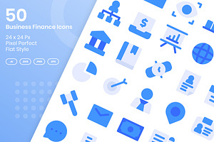50 Business Finance - Flat, an Emoji Icon by Kmg Design