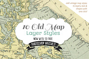 Vintage Map Styles + bonus brushes, a Layer Style Add-On by dusty.road.design (Thumbnail 1 of 4)