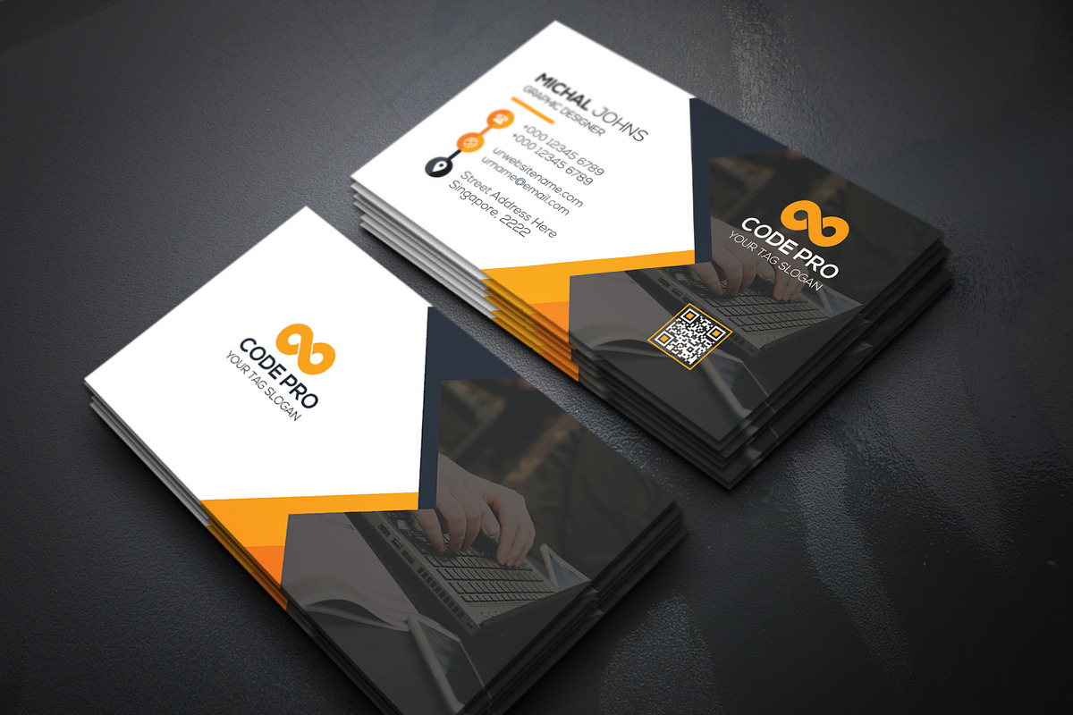 Business Cards 2 in 1, a Business Card Template by Genereux Art (Photo 7 of 9)