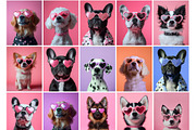Funky Dogs in Sunglasses Poster Pack, an Illustration by HabitusDesigns (Thumbnail 9 of 9)