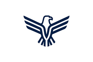 Eagle vector silhouette logo design, a Branding & Logo Template by Vectorium Studio