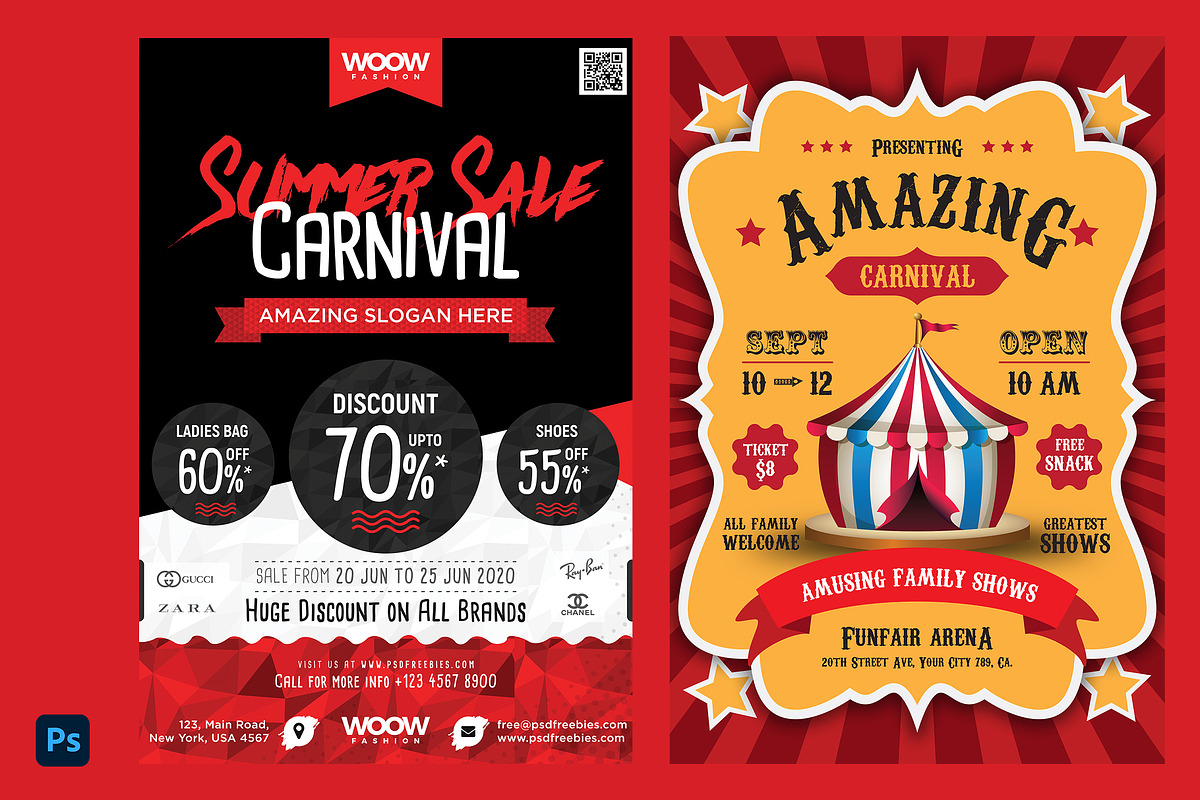 4 Carnival Flyer Bundle, a Design Template by PopotLane (Photo 2 of 3)