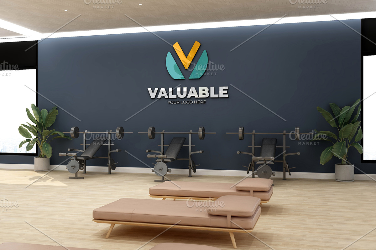 Gym Wall Logo Mockup PSD, a Product Mockup by Ayy (Photo 8 of 24)