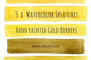 Watercolor Stripes, Gold, an Illustration by swiejko