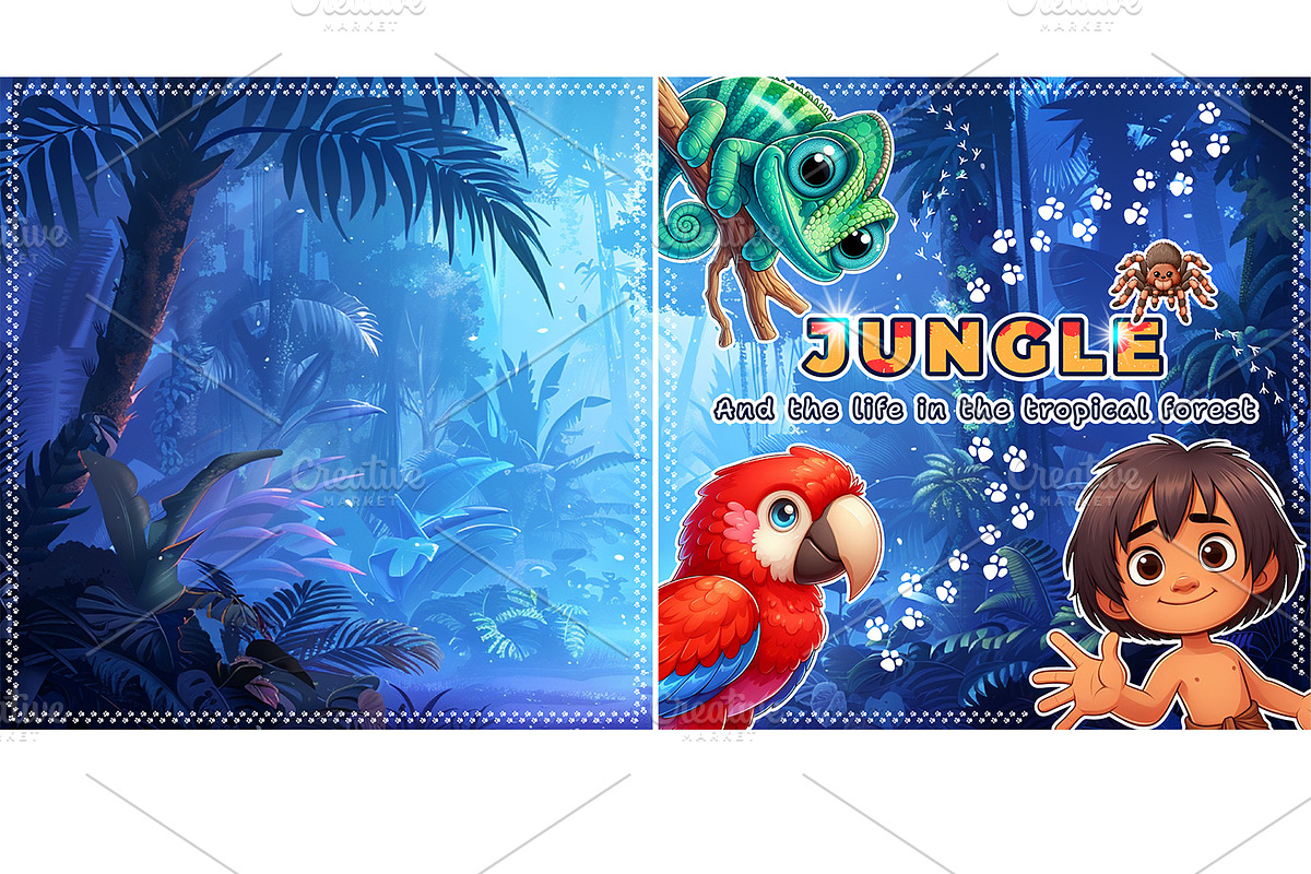 Velcro game. Digital album Jungle, a Brochure Template by MYAFKA (Photo 2 of 11)