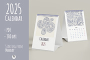 2025 Calendar Template - Paisley, a Stationery Template by Rose Design (Thumbnail 1 of 3)