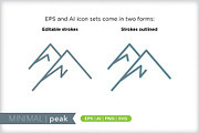 Minimal peak icons, an Outline Icon by Picture Window (Thumbnail 3 of 5)