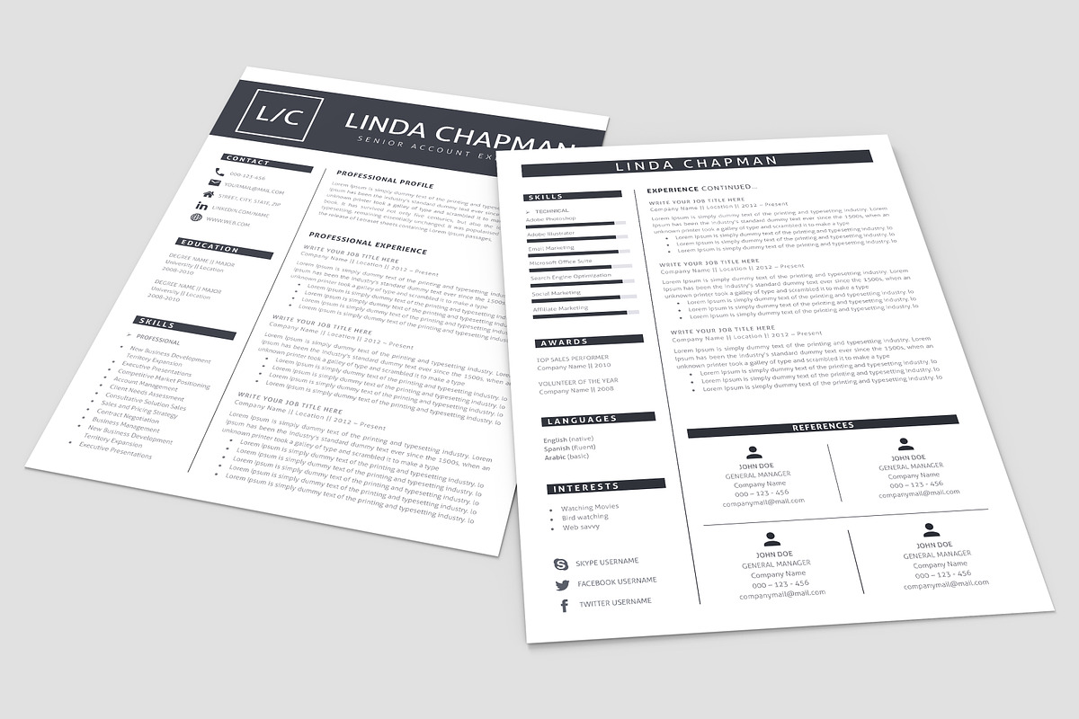 Resume/CV Template, a Resume Template by A1RESUME (Photo 4 of 4)