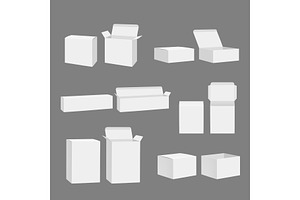 Blank boxes. Open closed cardboard, a Graphic by Onyx