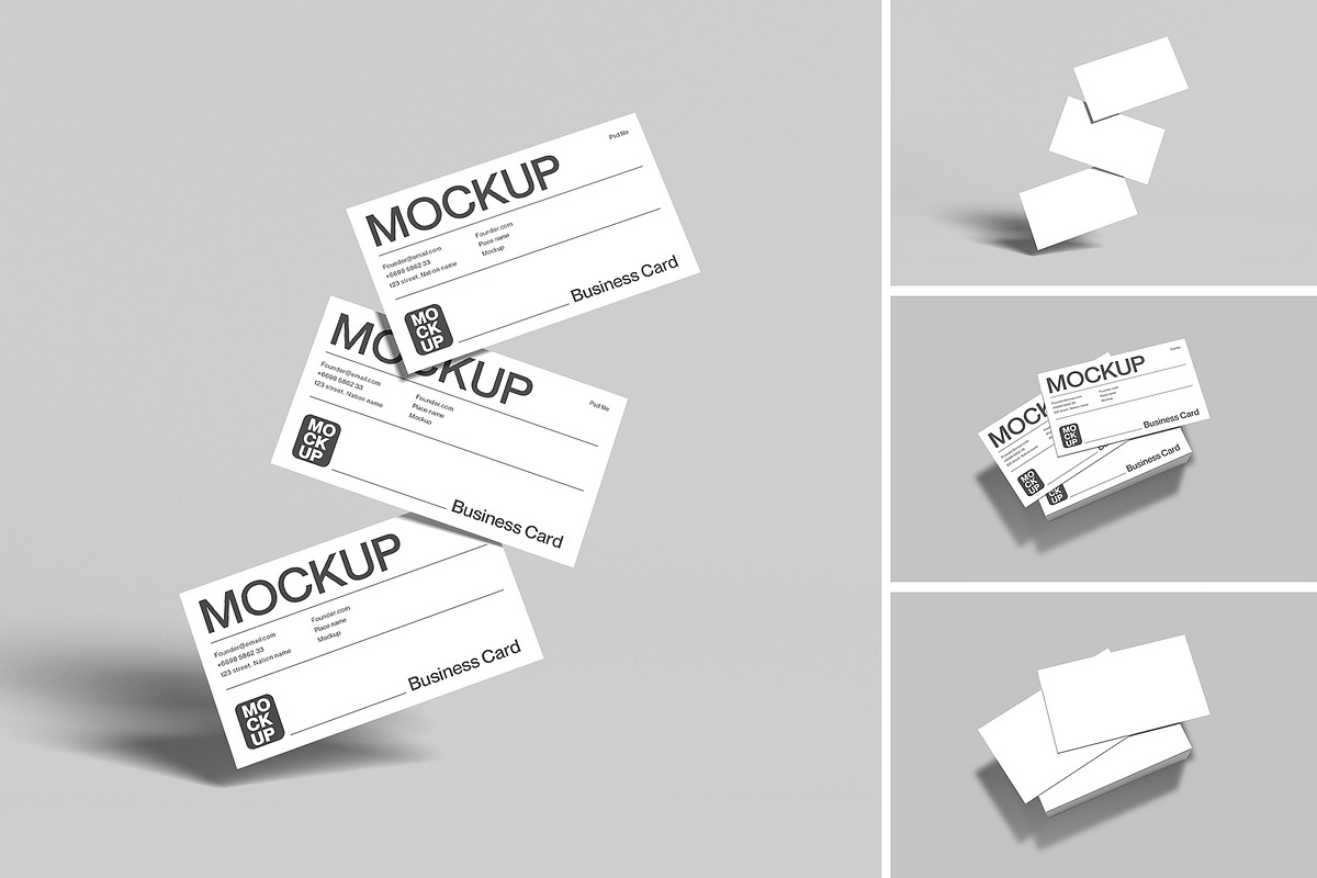 Realistic Business Card Mockup PSD, an Advertising Mockup by MA-KING_ART (Photo 1 of 5)