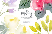 Watercolor Flowers, wedding clipart, a Texture Illustration by swiejko (Thumbnail 1 of 5)