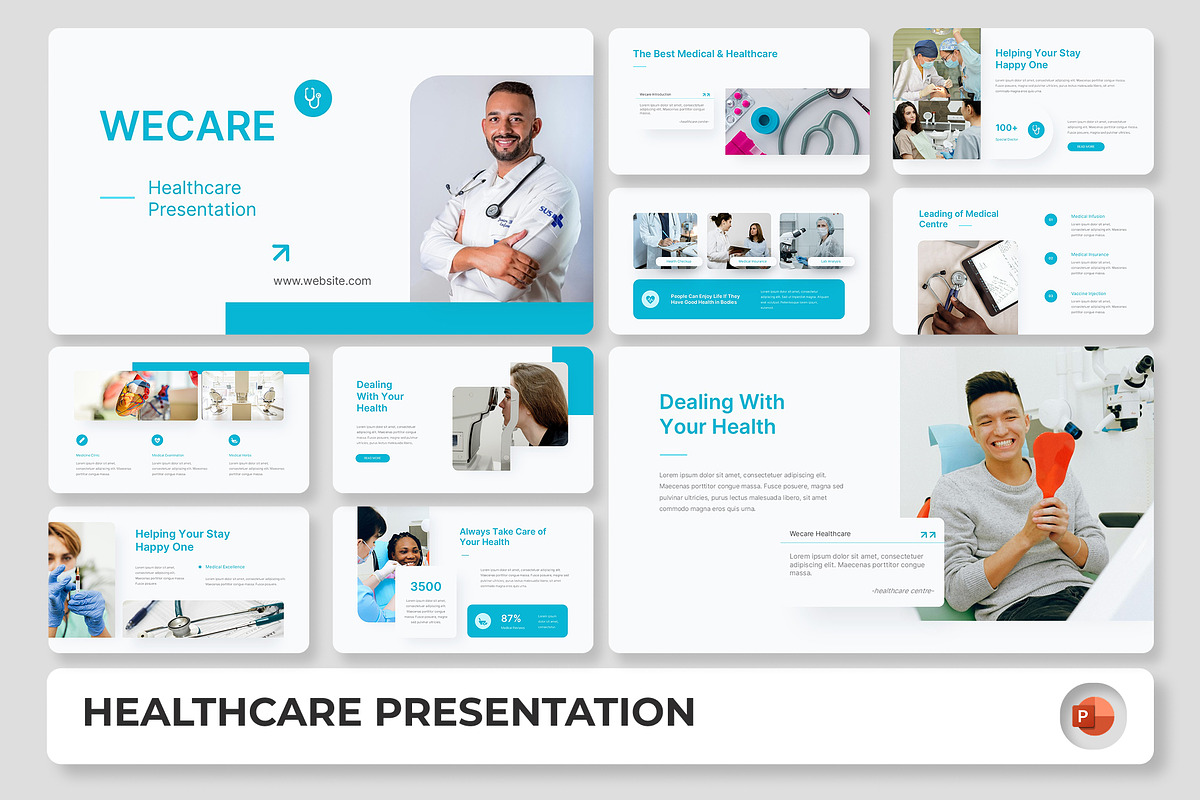 Wecare - Healthcare PowerPoint, a Presentation Template by Premast (Photo 1 of 4)