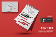 A5 Vertical Desk Calendar Mockup Set, a Household Mockup by Remnand Studio (Thumbnail 3 of 10)