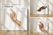 Our Family Holding Hands Watercolor, a Person Illustration by EkaterinaViArt (Thumbnail 3 of 5)
