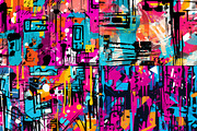 20 Seamless Urban Graffiti Patterns, a Pattern Graphic by Nordic Design (Thumbnail 9 of 9)
