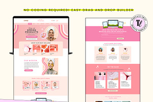 Pink Peach Pastel Wix Template