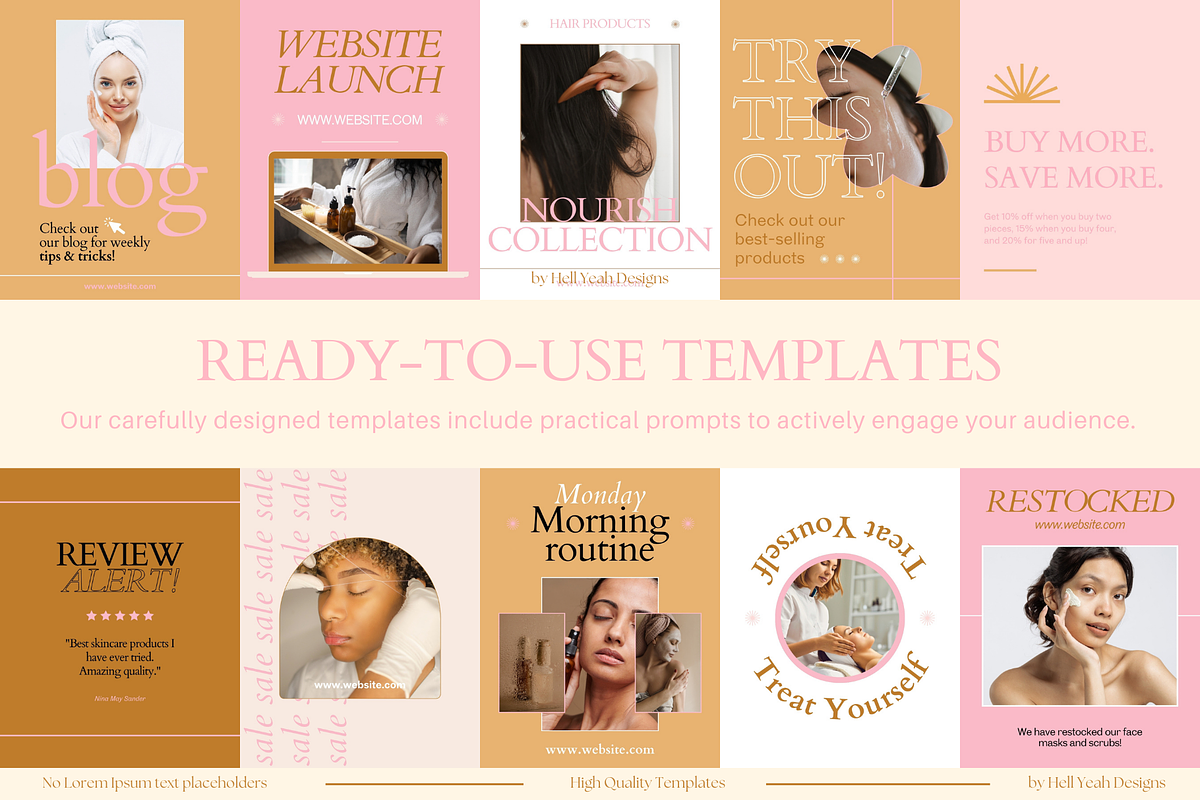 Blush & Glow Instagram Post Template, a Social Media Template by HellYeahDesigns (Photo 8 of 8)