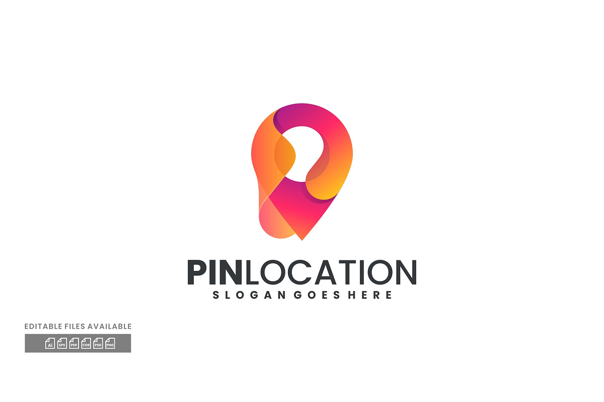 Pin Location Gradient Colorful Logo, a Branding & Logo Template by ivan_artnivora