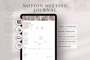 Meeting Journal & Notes For Notion