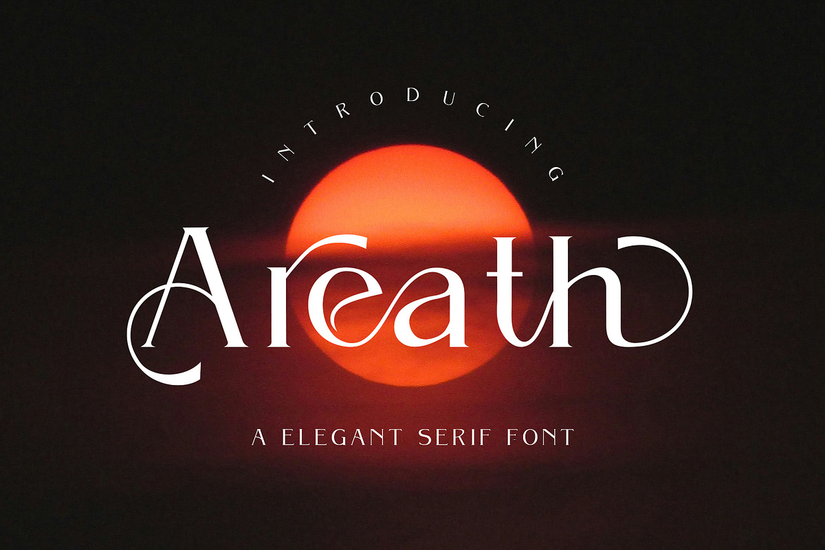 Areath - Elegant Serif Font, a Serif Font by BOOSH Studio (Photo 1 of 11)