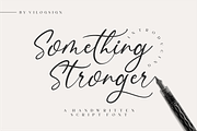 Something Stronger Handwritten Font, a Script Font by Vilogsign (Thumbnail 1 of 9)