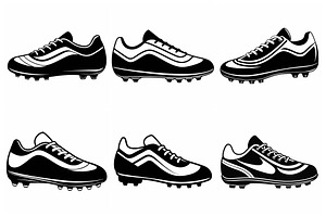 Classic soccer cleats illustrations, an Object Graphic by Billah Hub