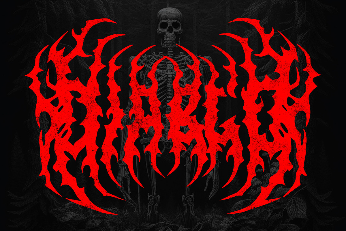 HUNGER - Death Metal Font, a Blackletter Font by Fonday Studio (Photo 2 of 8)