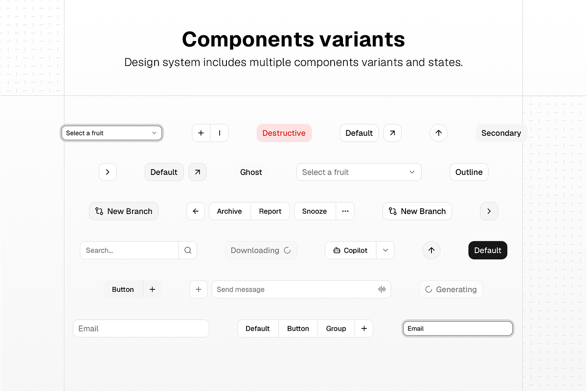 Shadcn UI Components for Sketch, an UI Kit Template by WhiteUI.Store (Photo 5 of 9)