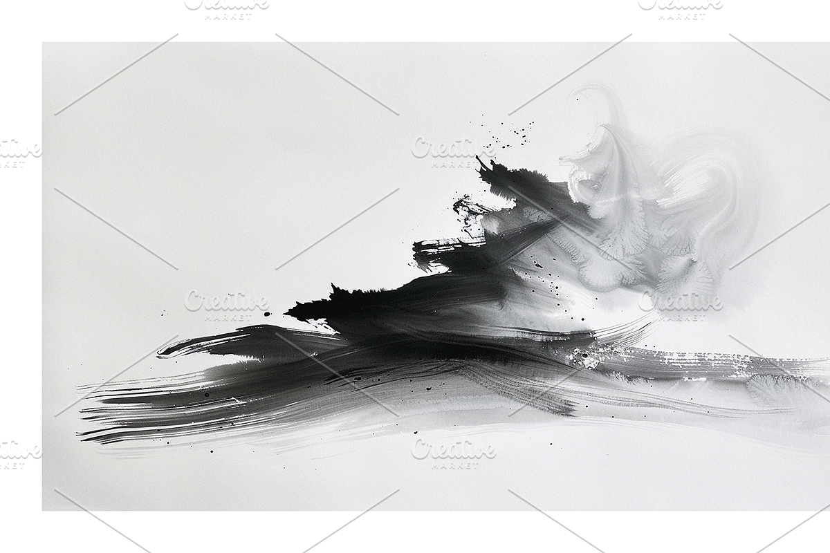 Kesi Co. B&W Ink Wash Art, a Texture Illustration by milatovar (Photo 9 of 20)