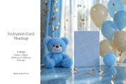 Boy baby shower invitation mockup PS, an Advertising Mockup by Blush Roses Print (Thumbnail 1 of 8)