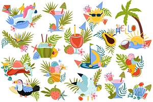 Summer Time, Tropical Clipart